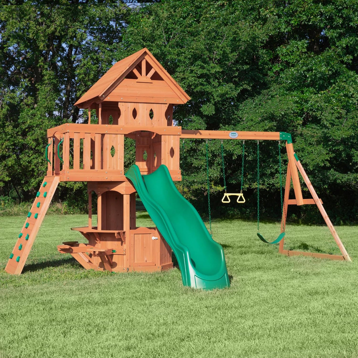 Cedar Wood Playset Swing Set R5446