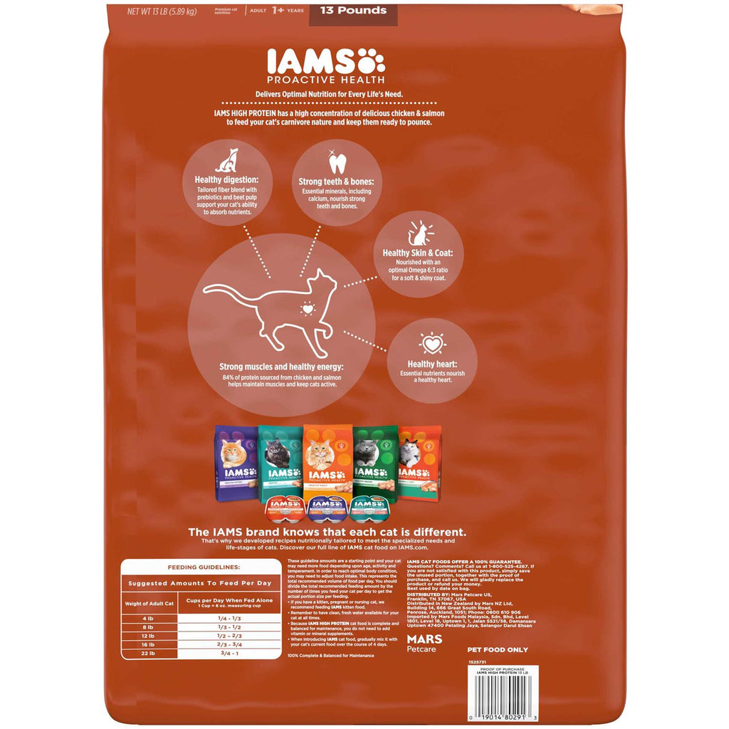 High Protein Adult Dry Cat Food with Chicken & Salmon Z2917
