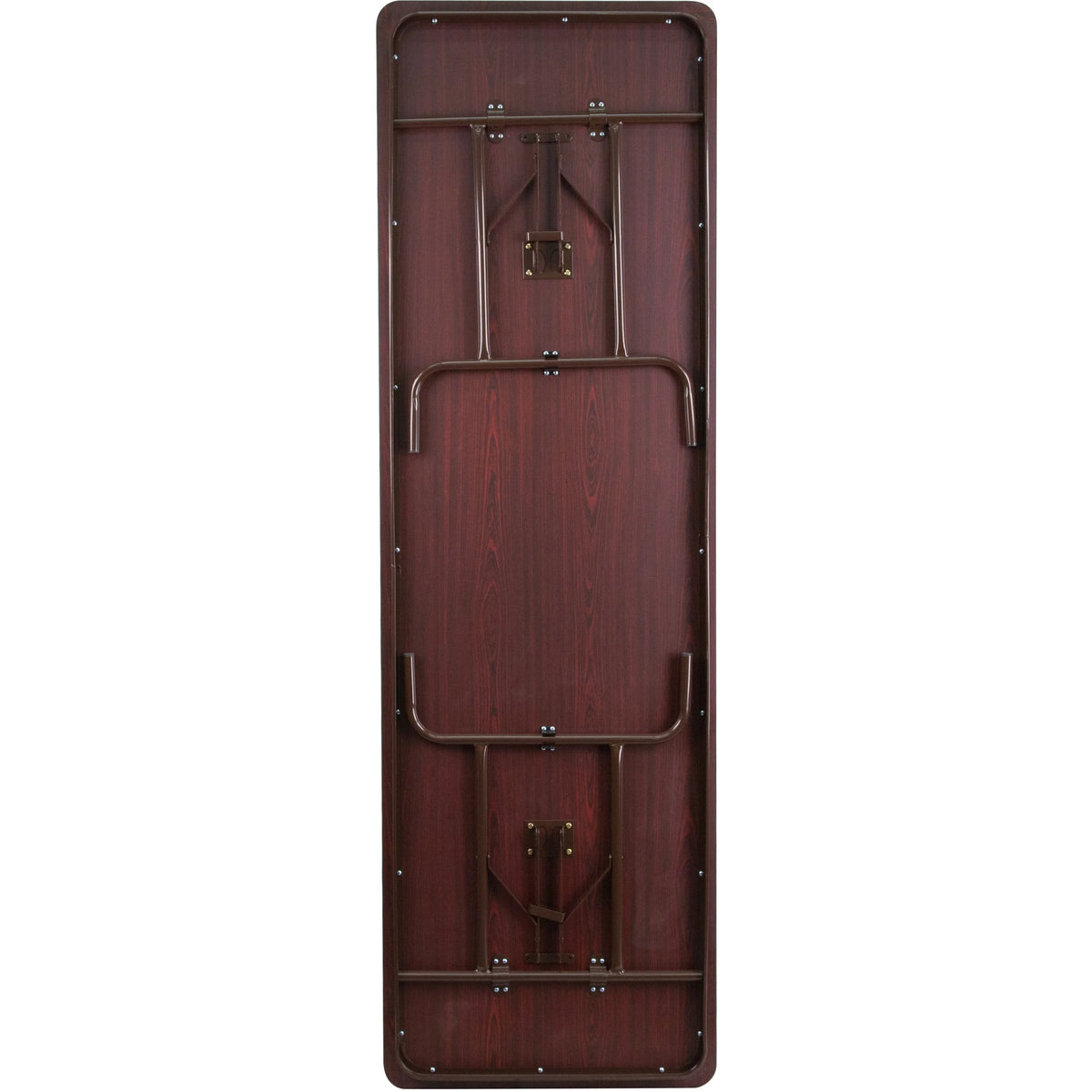 8-Foot Mahogany Melamine Laminate Folding Banquet Table M195