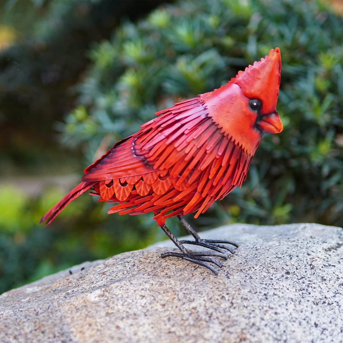 Red Bird Statue Garden Decor F6220