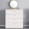 White 4 Drawer Wooden Dresser P4712