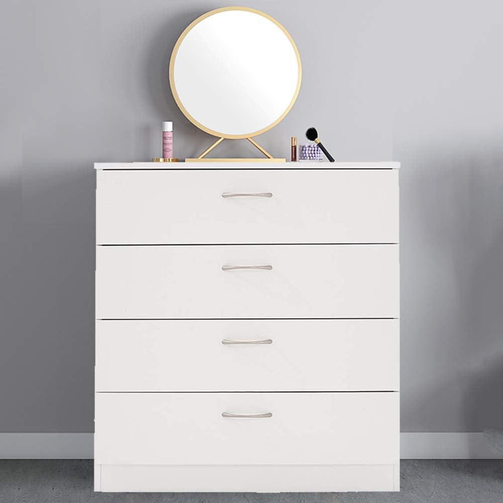 White 4 Drawer Wooden Dresser P4712