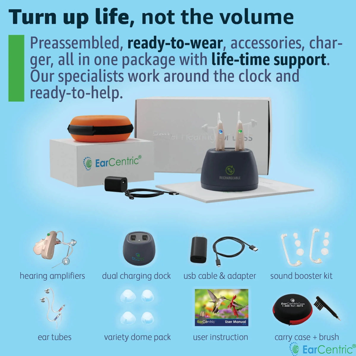 Rechargeable Behind-the-Ear Beige kit (2pc) I3193