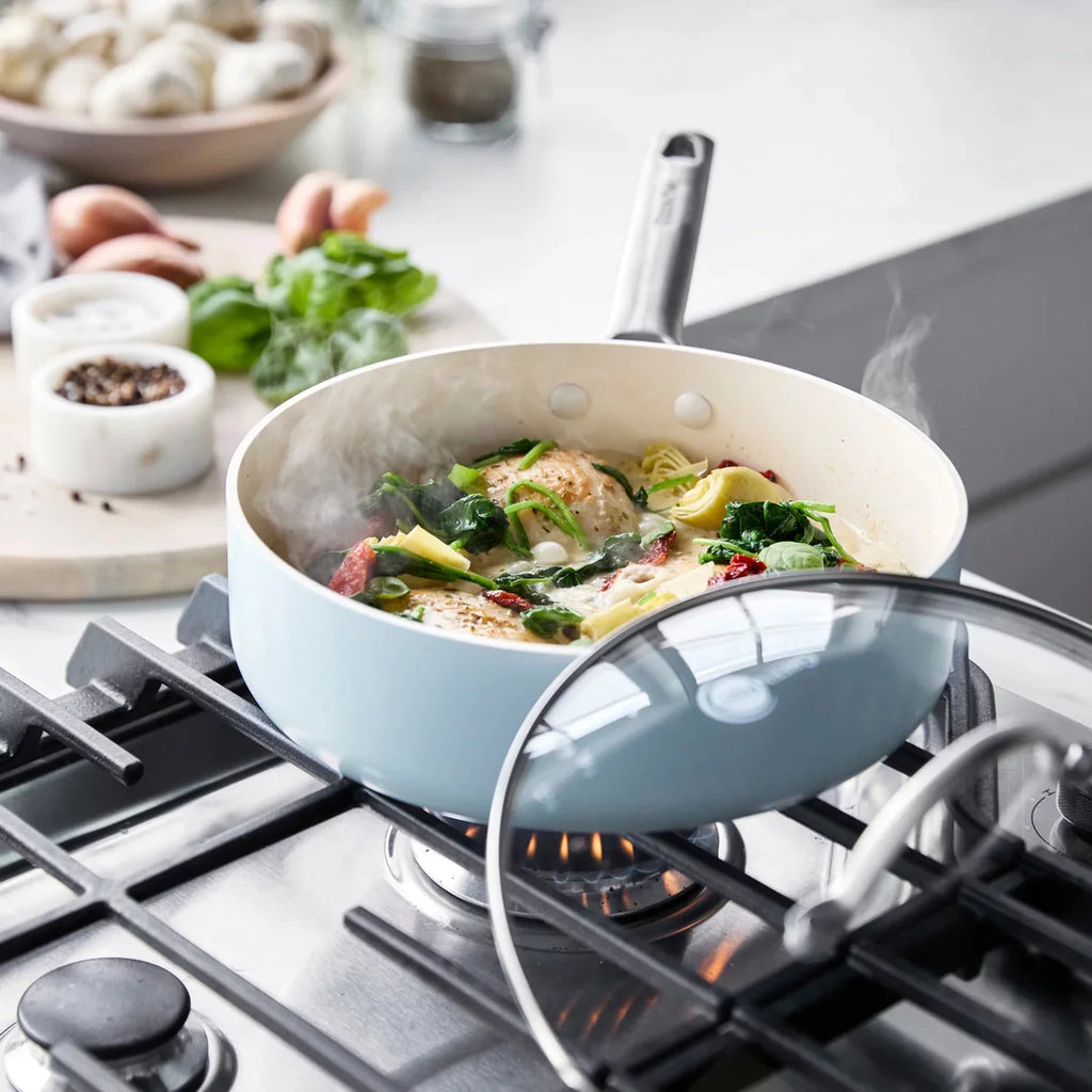 Light Blue Ceramic Non-Stick 10-Piece Cookware Set P4752