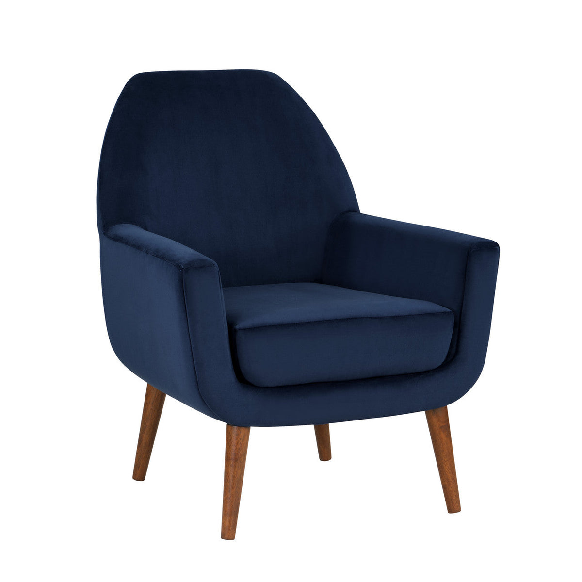 Navy Blue Velvet Armchair Q445