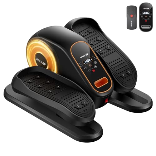 Under Desk Elliptical Machine, Quiet Portable Electric Seated Exercise Machine with Remote, 12 Speeds S1143