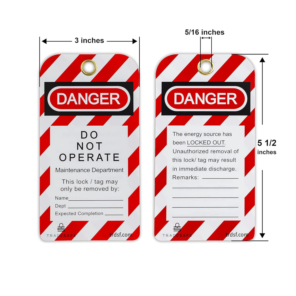 Lockout Tagout Kit with Hasps, Loto Tags, Red Safety Padlocks, Pack of 2 H280314