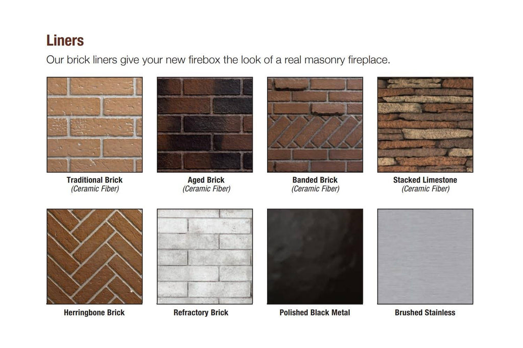 Vent-Free Firebox with Louver Refractory Liner N131872