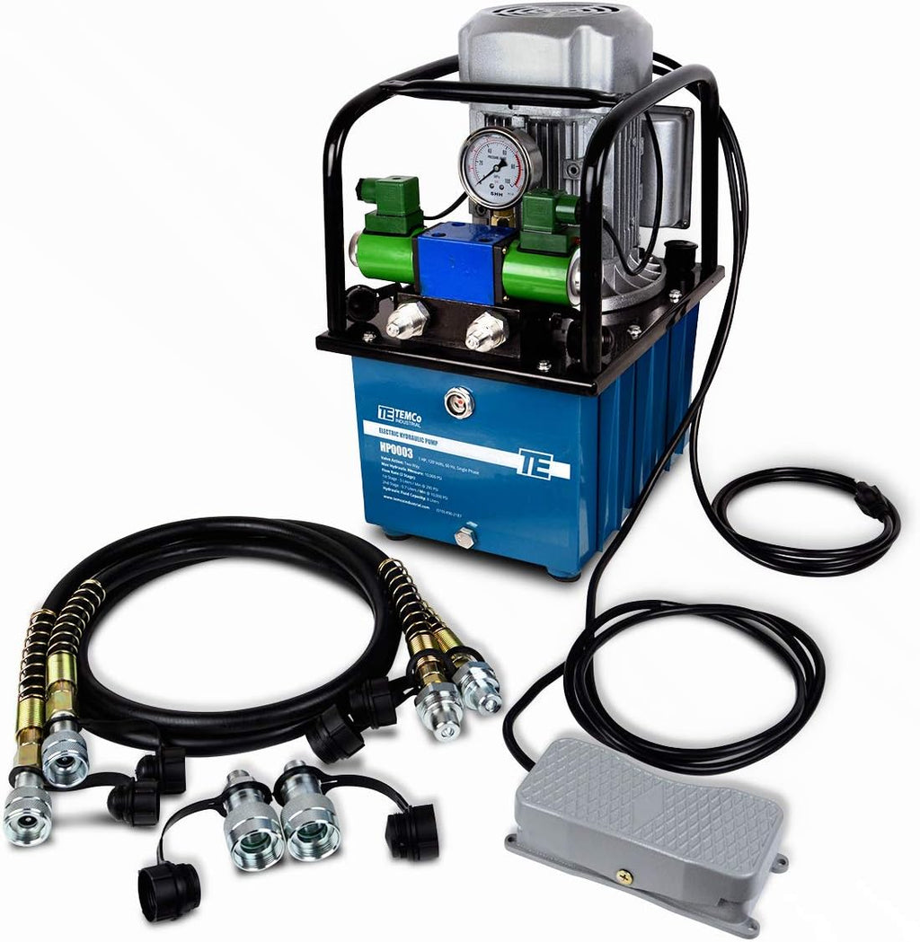 Electric Hydraulic Pump Power Pack Unit 2 Stage Double Acting 110v 10k psi 488 Cubic in Capacity C798