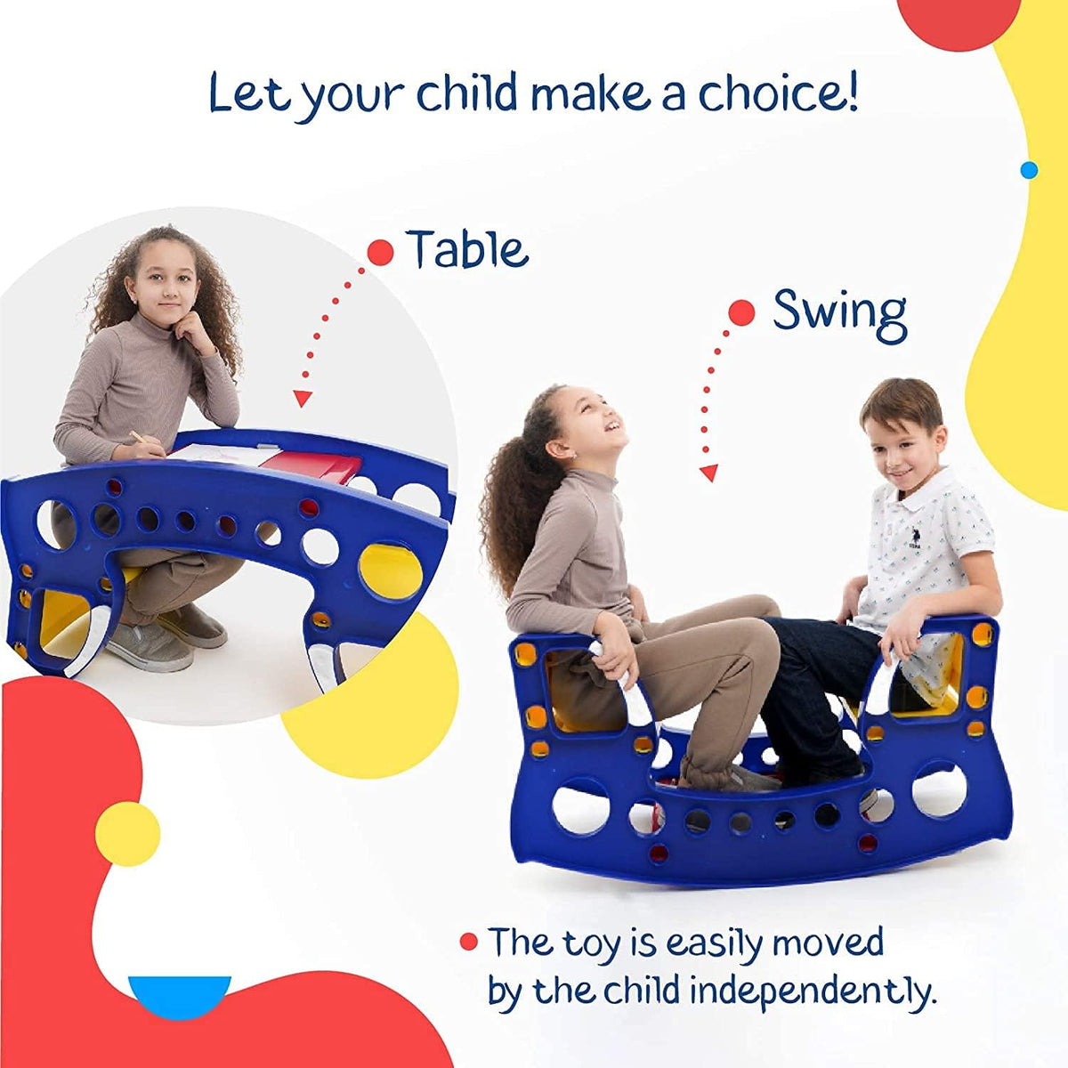 Baby Rocker Swing, Toddler Table and Chairs M1642