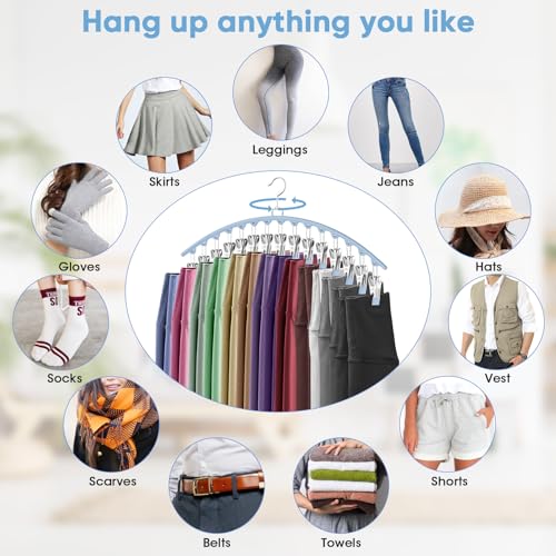Black 3 Pack Pants Hangers with 15 Clips O493584