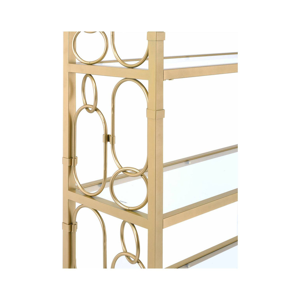 Clear Glass & Gold Bookshelf V46404