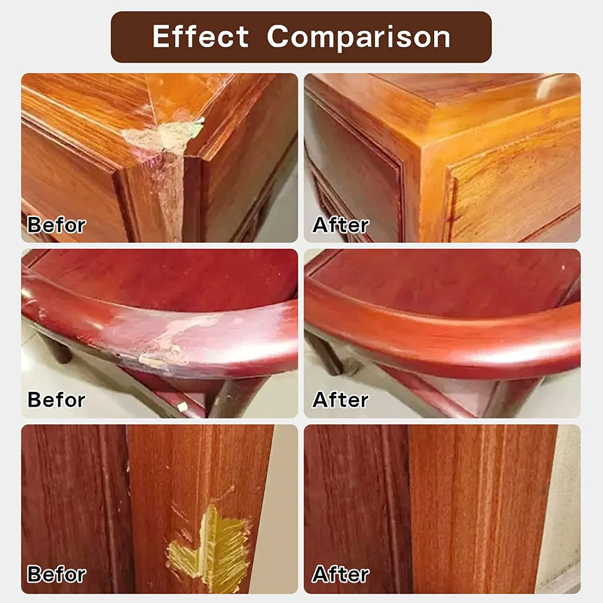 Wood Furniture Repair Kit with 12 Colors Wood Filler N9353