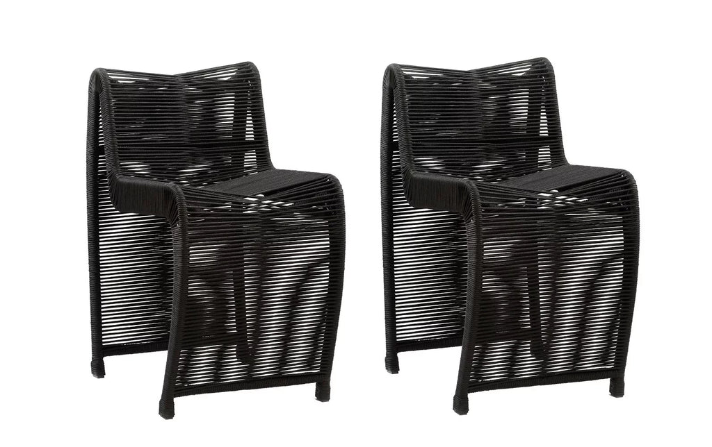 Black Rope Counter Stool Set of 2 Z60646