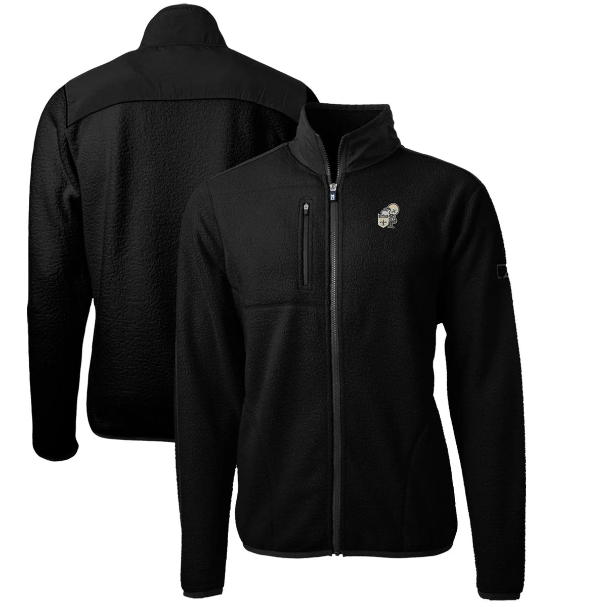 Men's Black Big & Tall Fleece Full-Zip Jacket P525
