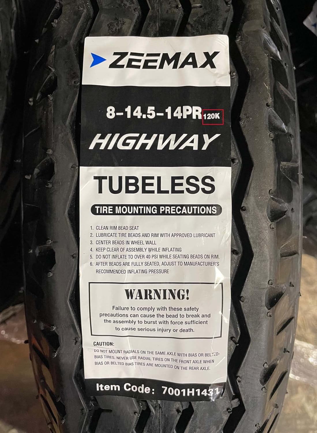 Heavy Duty Highway Trailer Tire 14 Ply M790