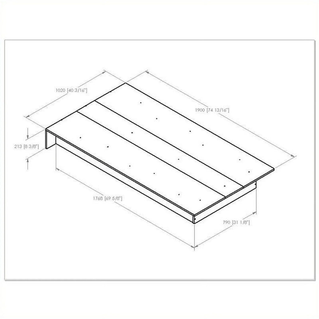 Cherry Wood Twin Platform Bed P1570