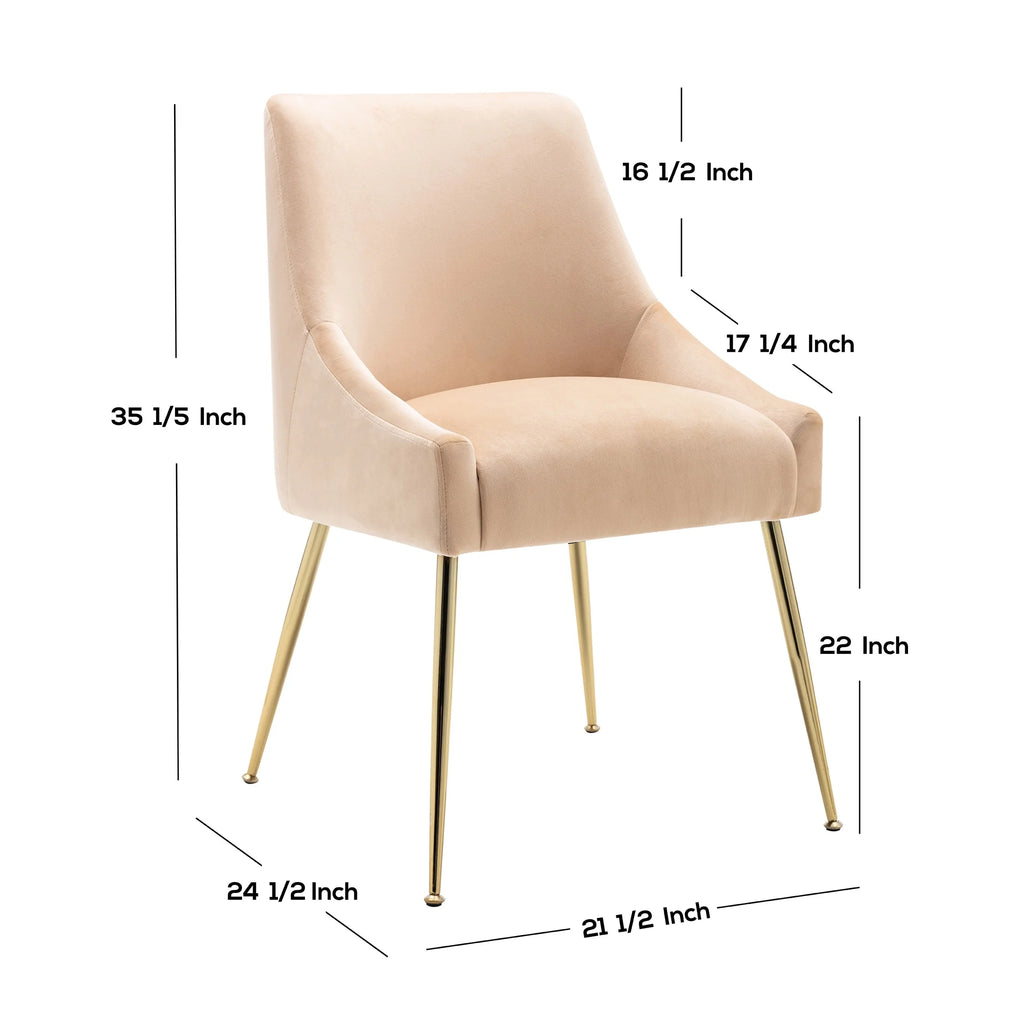 Tan Velvet Upholstered Accent Chair T292