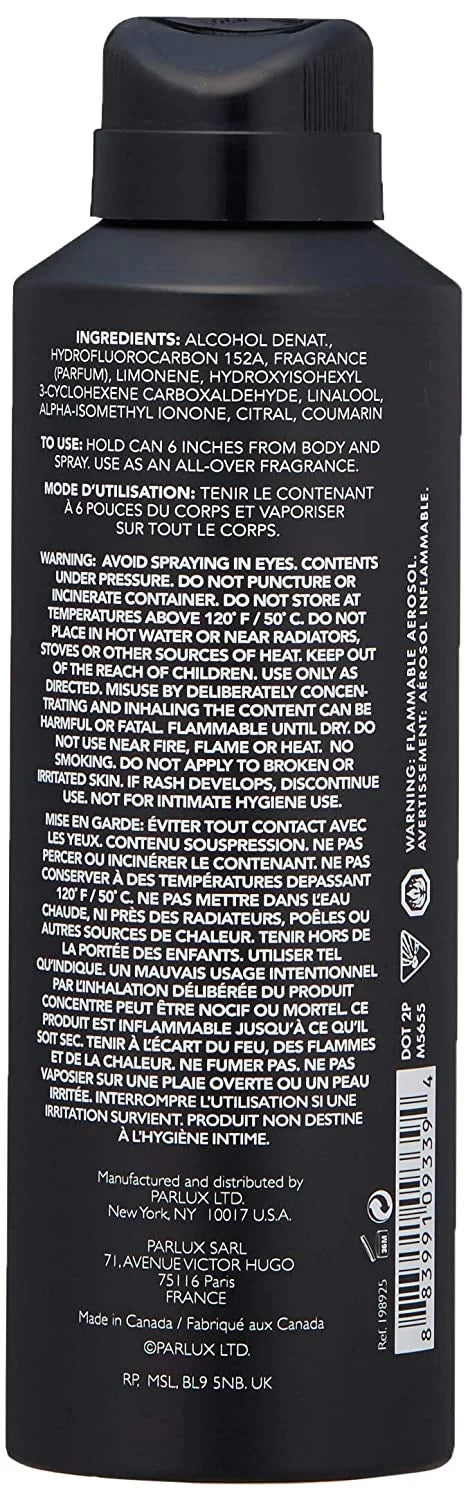 Vintage Black Body Spray 6 oz (Pack of 3) X271