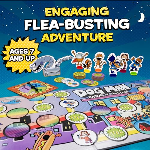 Dog Man Attack of The FLEAS Cooperative Board Game I682