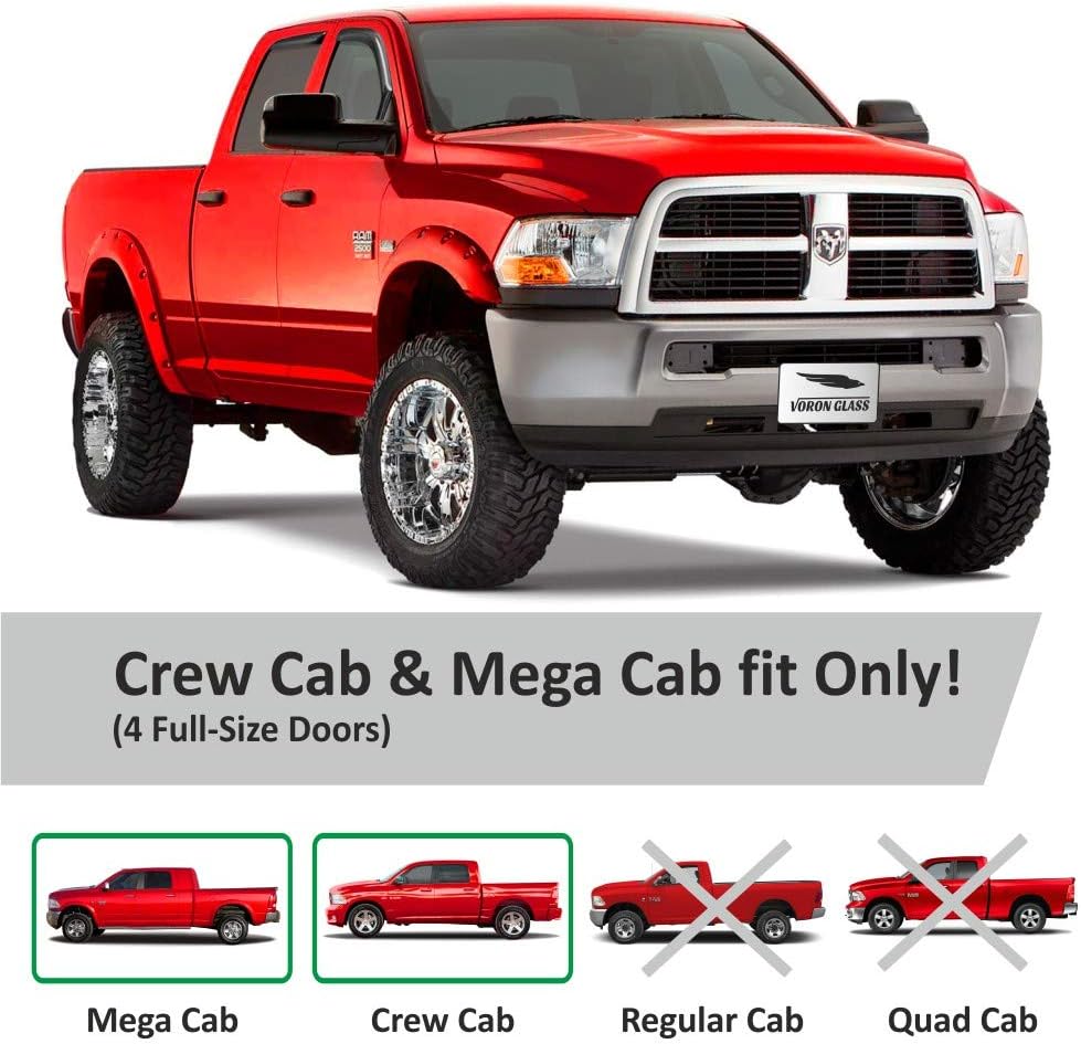 4 Pieces In-Channel Rain Guards for Trucks Crew Cab X89367