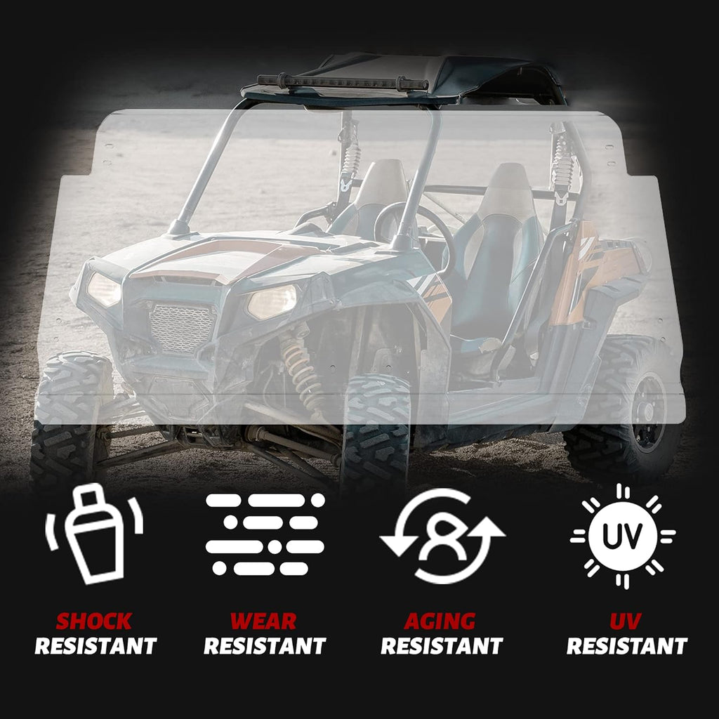 3-IN-1 Scratch Resistant Full Clear Flip Down Windshield H8716