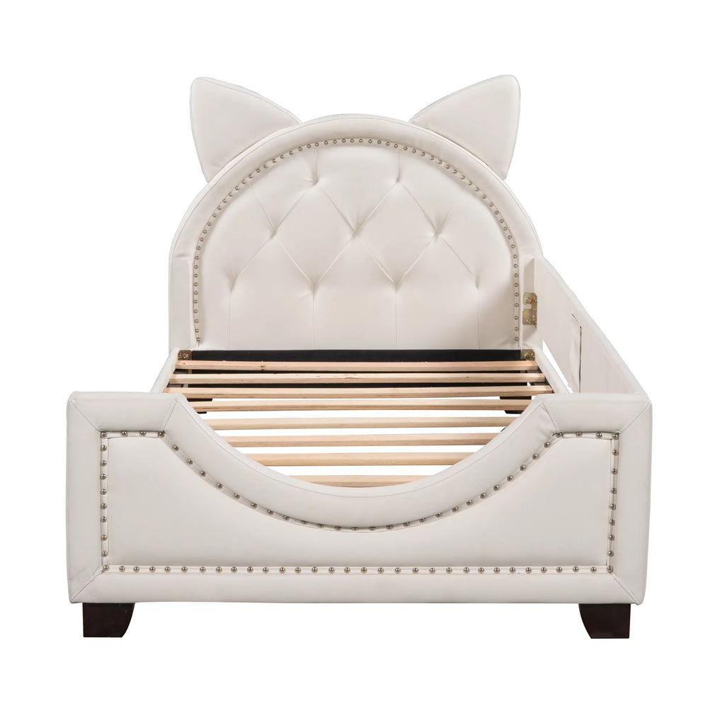 White Twin Size Upholstery Daybed with Headboard V180
