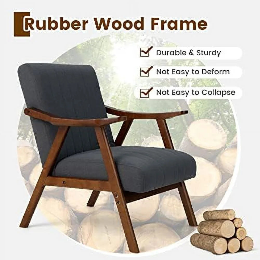 Mid-Century Modern Upholstered Accent Chair with Arms R680