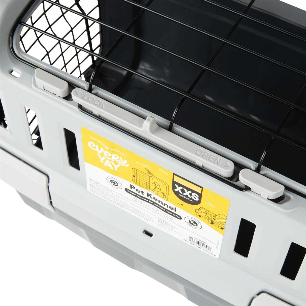 Grey 2-Door Pet Kennel K8987