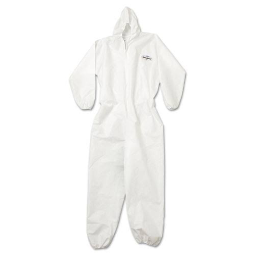White Medium Polypropylene Disposable Coveralls D5356