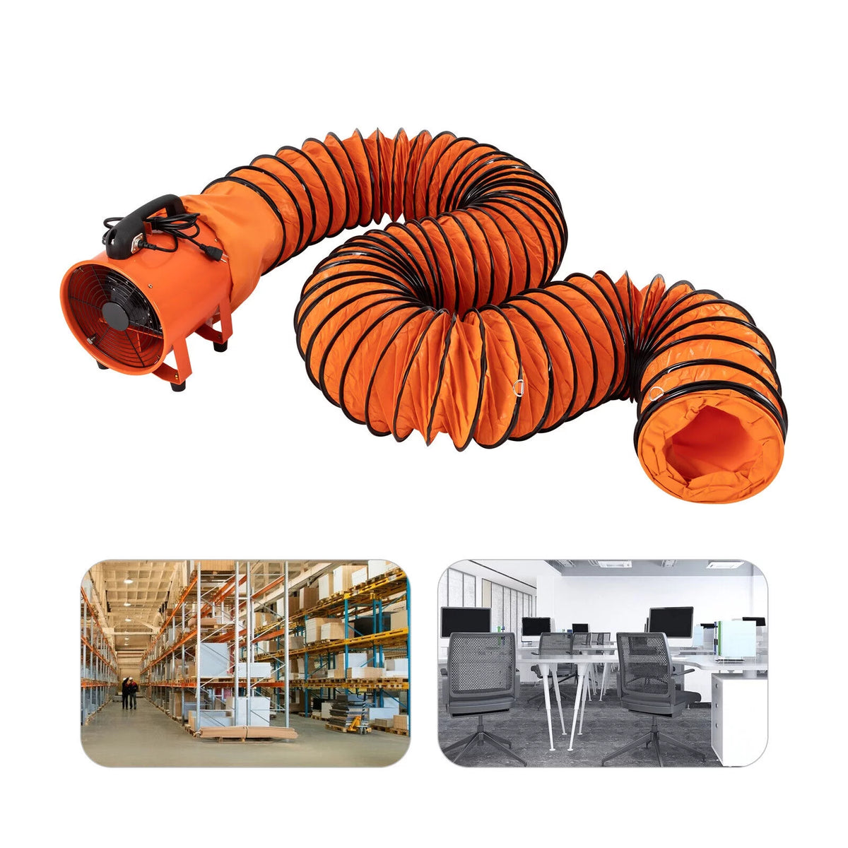 10" Industrial Extractor Fan Blower with 10M Duct Hose E581483
