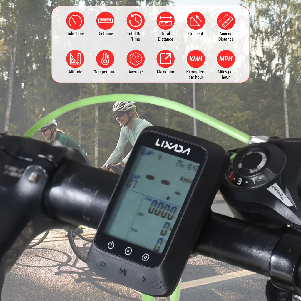 Wireless Waterproof Bike Computer with Altitude V23573
