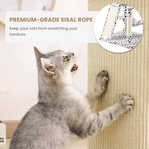 Grey Cat Tree with Sisal Scratching Posts Z736