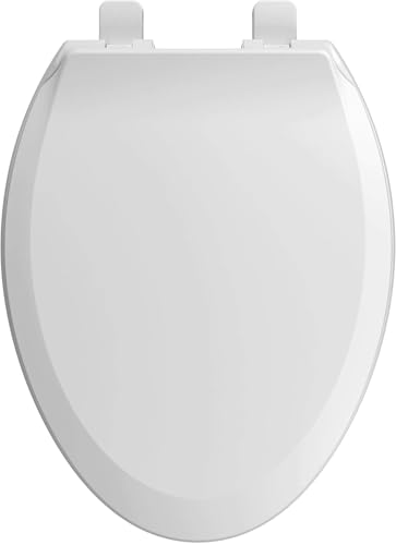 White Slow Elongated Closed Front Toilet Seat T369