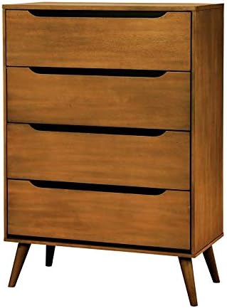 Oak Wood 4-Drawer Chest R12587