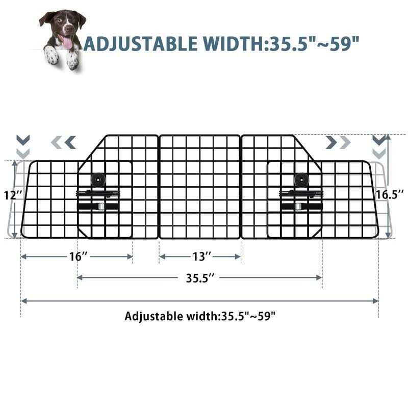 Adjustable Dog Car Barrier for SUVs Cars Trucks J4233