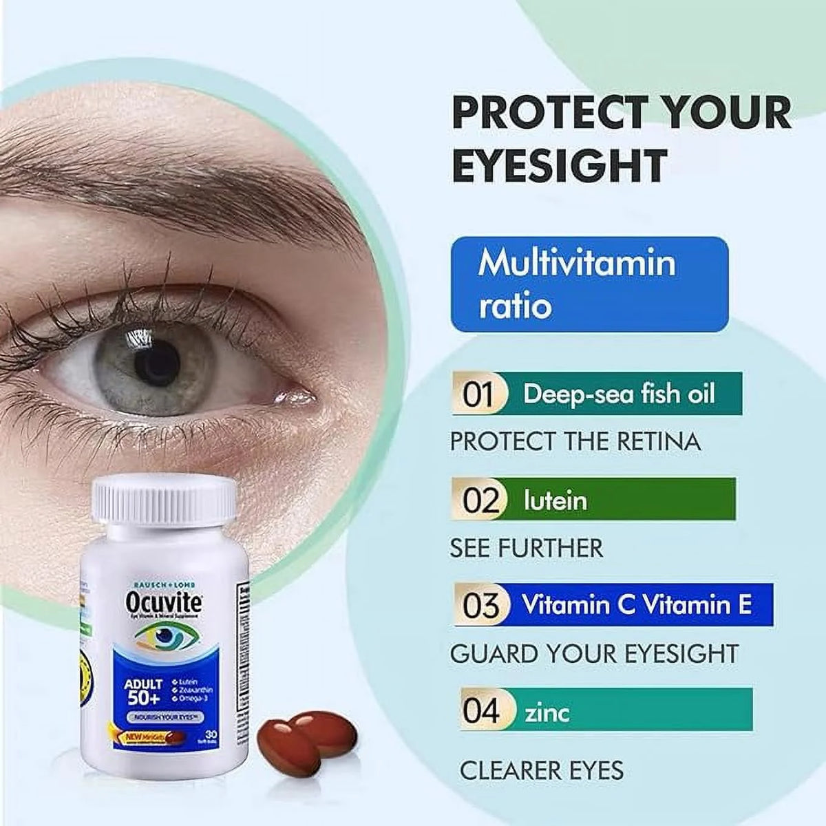 150 Softgels Eye Vitamin & Mineral Supplement L732