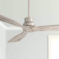 3 Blade Indoor Ceiling Fan with Light LED Remote Brushed Nickel C425950