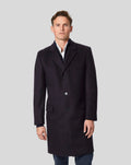 Navy Wool Cashmere Coat K922663