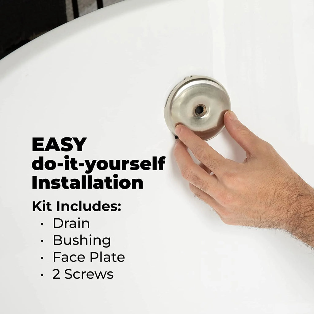 Brushed Nickel Bathtub Drain Assembly Conversion Kit F48977
