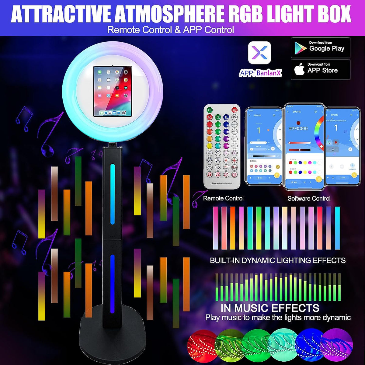 iPad Photo Booth with RGB Ring Light I10943