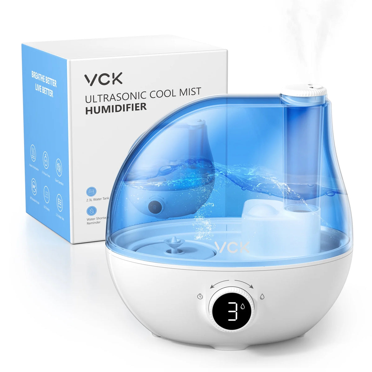 2.3L Ultrasonic Cool Mist Humidifier P611093
