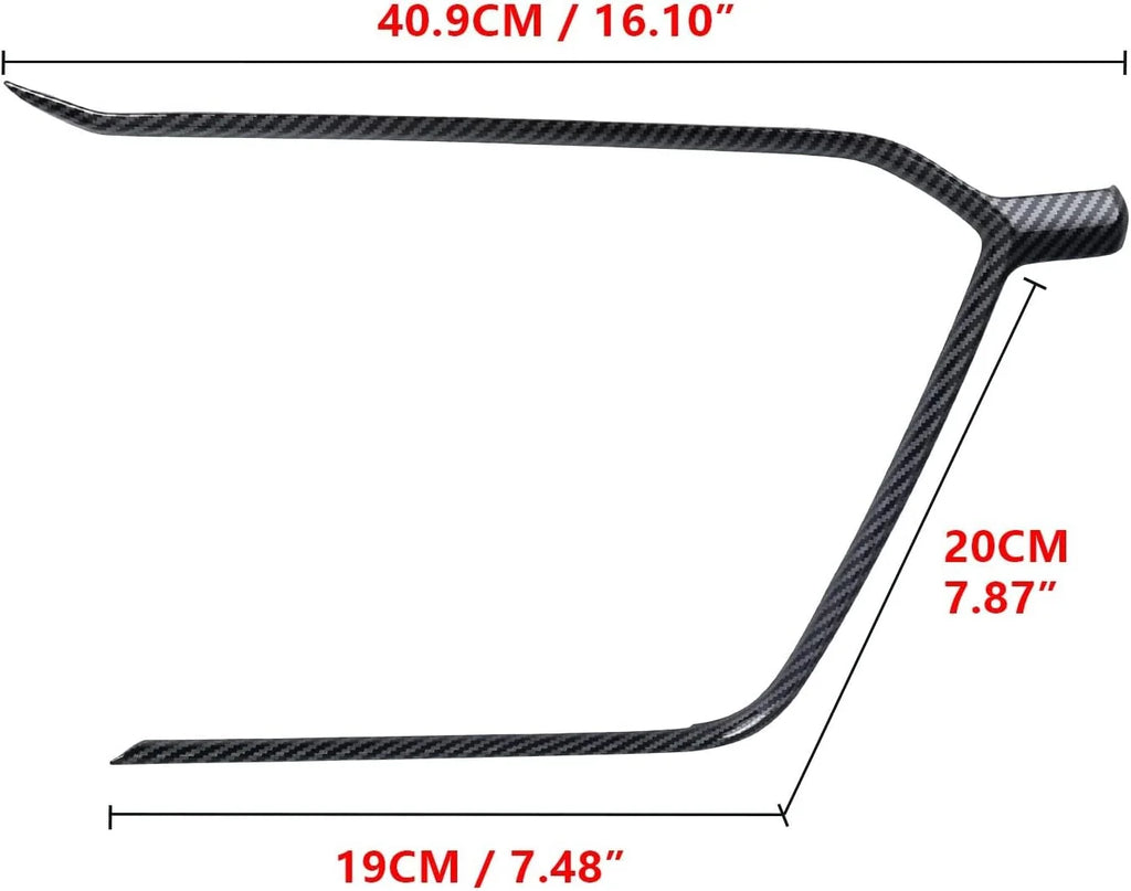 Interior Door Armrest Panel Cover Trim, Carbon Fiber Pattern U3906
