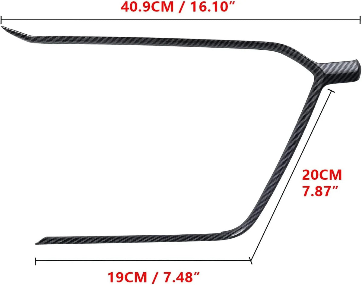Interior Door Armrest Panel Cover Trim, Carbon Fiber Pattern U3906