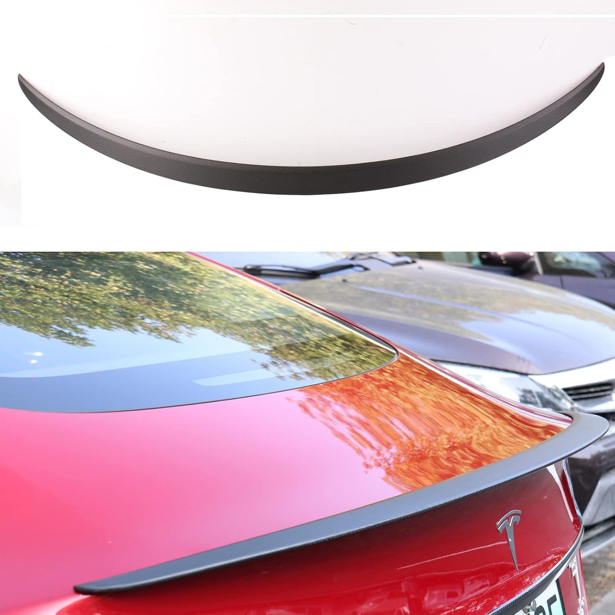 Real Carbon Fiber Rear Trunk Lip Spoiler N350356