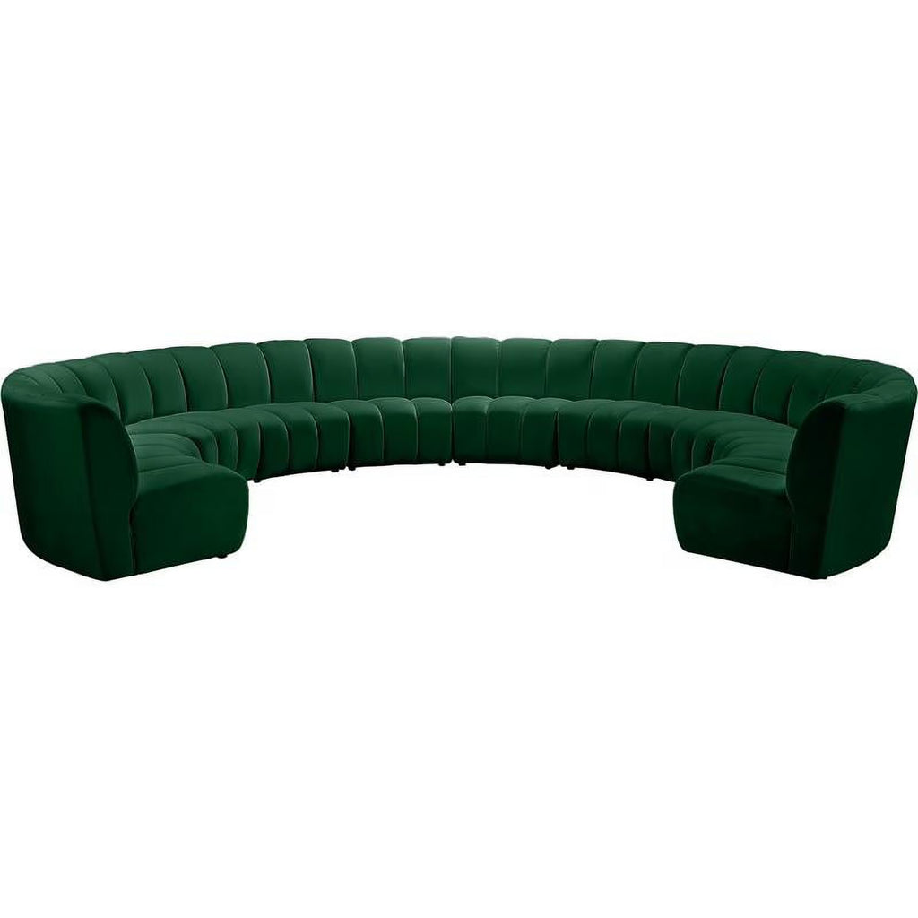 Green Velvet Modular Sectional W212640
