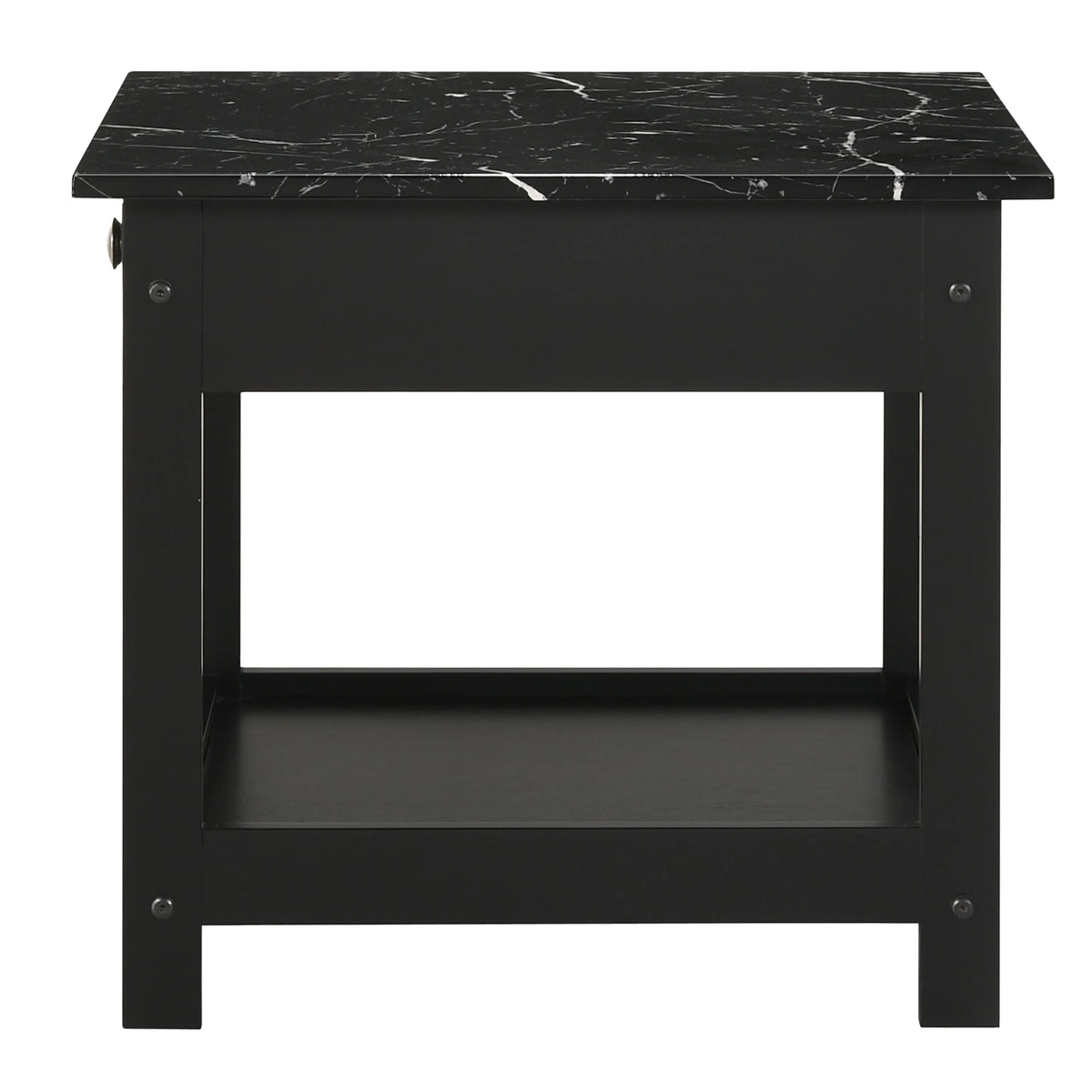 Black 3-Piece Wood Coffee Table Set W591159