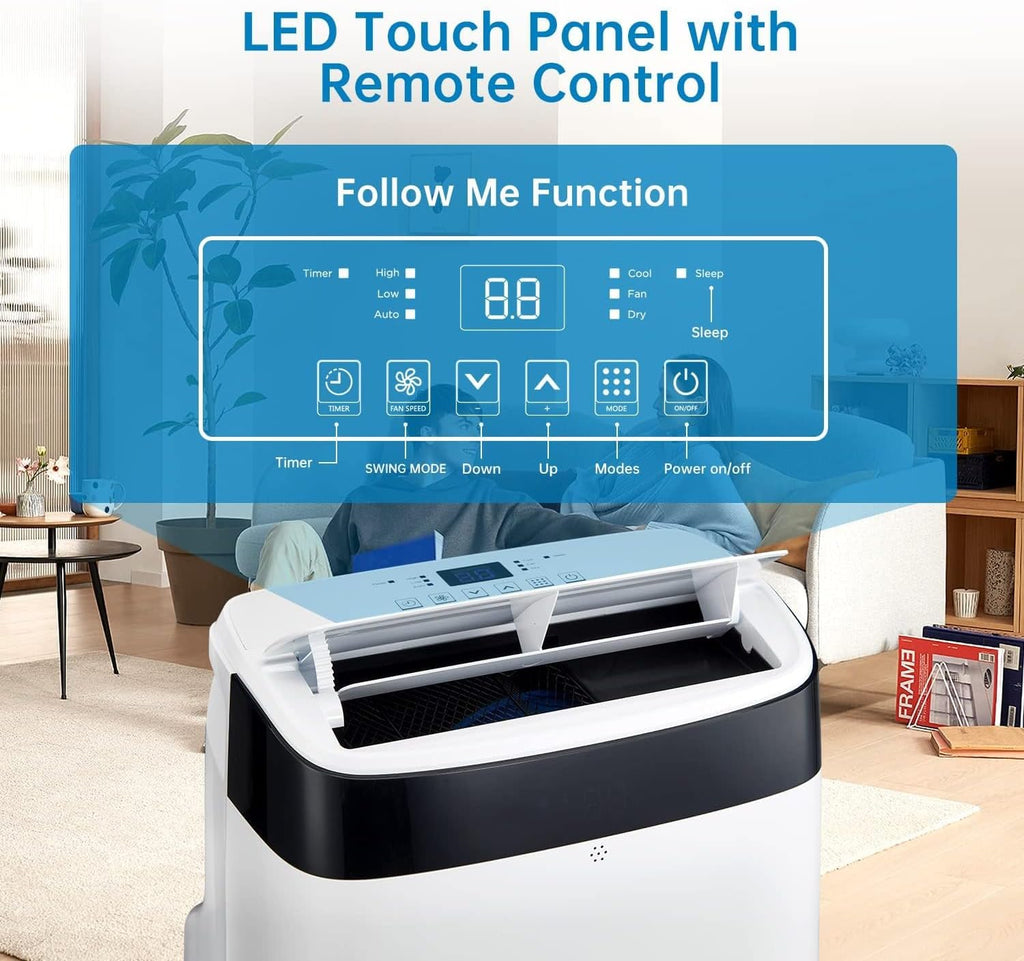 10,000BTU Portable Air Conditioner with Remote Control A825