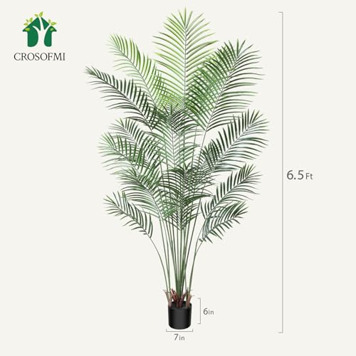 Artificial Areca Palm Plant 6Feet Fake Tropical Palm Tree in Pot M385346