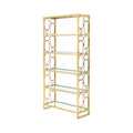 Clear Glass & Gold Bookshelf V46404